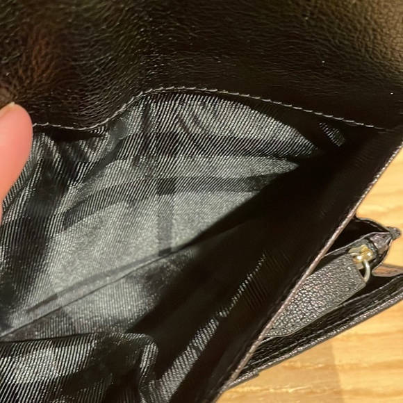 Burberry Black/Brown Metallic Leather Wallet - Picture 10 of 16
